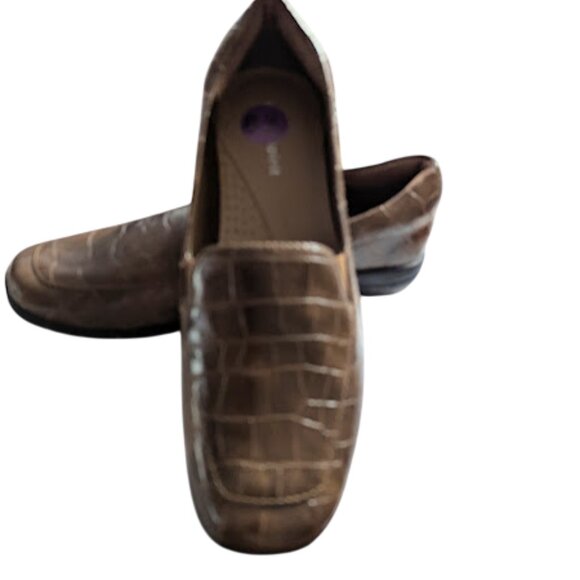 Easy Spirit Abide  Brown Faux Croc Eflex Low Heel  Classic Loafers Size 6.5 NWOB - Picture 4 of 8